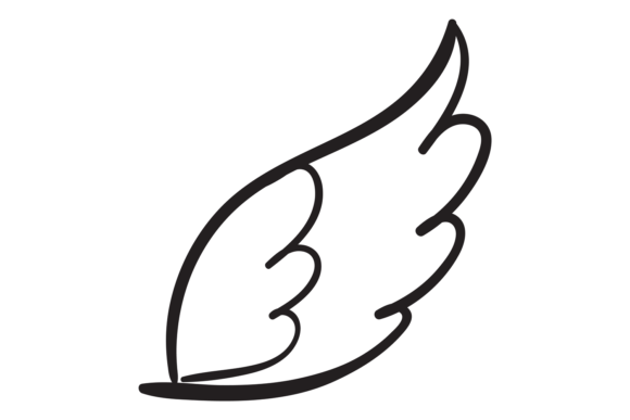 Download Bird Wing Logo. Hand Drawn Feathers Sign - Hand Collection