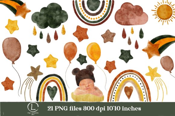 Download Watercolor Boho Baby Clipart - Baby Collection