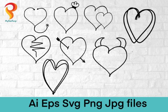 Download Hand Drawn Heart, Hand Lettered Hearts - Hand Collection