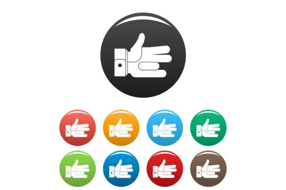 Download Hand Abstract Icons Set Color Vector - Hand Collection
