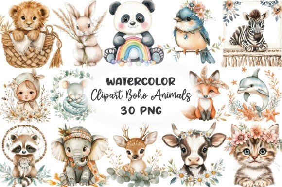 Download Boho Baby Clipart Boho Animals - Baby Collection
