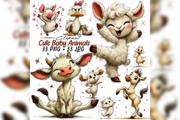 Download Whimsical Baby Animals Clipart Baby Png - Baby Collection