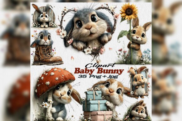 Download Whimsical Watercolor Baby Bunny Easter - Baby Collection