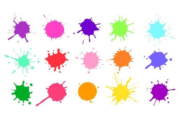 Download Color Paint Splatter. Colorful Ink - Paint Collection