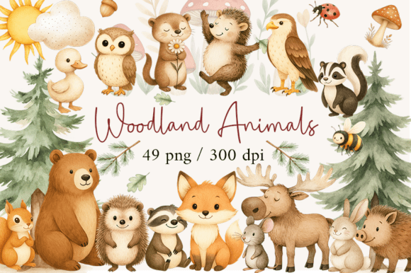 Download Woodland Animals Clipart, Baby Nursery, - Baby Collection