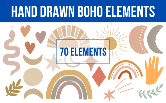 Download Hand Drawn Boho Elements Collection - Hand Collection