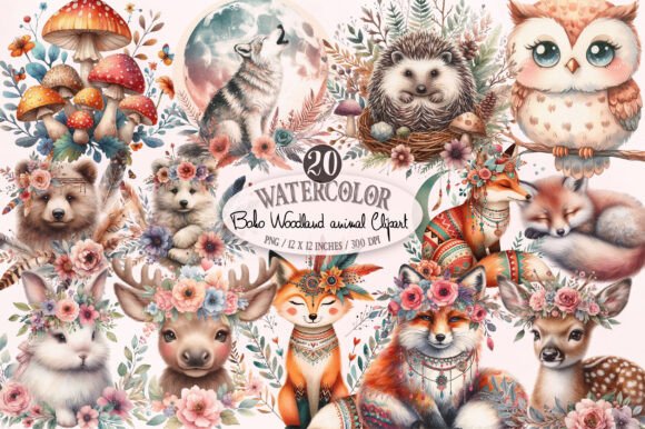 Download Boho Woodland Animal, Baby Animals Png - Baby Collection