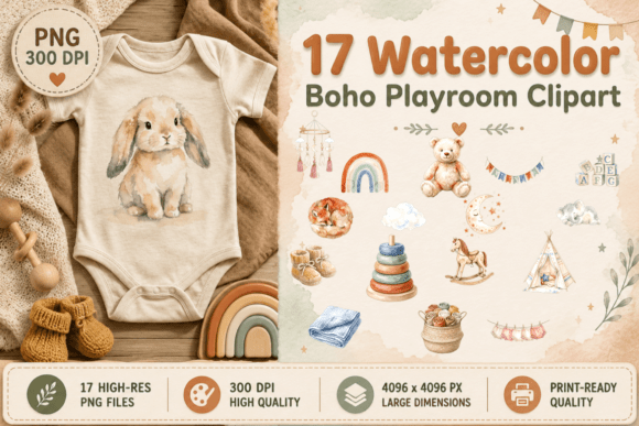 Download Boho Nursery Watercolor Baby Elephant - Baby Collection