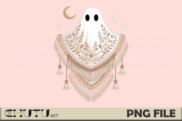 Download Elegant Boho Ghost PNG - Fall Spirit Art - Elegant Collection