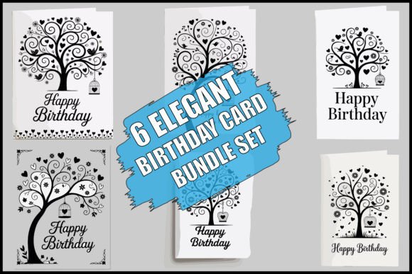 Download Elegant Birthday Card Bundle Set - Elegant Collection