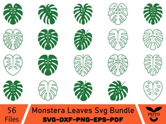 Download Monstera Leaves Svg Bundle - Monstera Collection