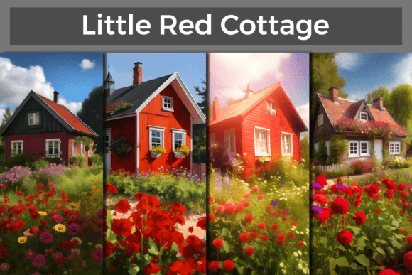 Download Little Red Cottage Background Aesthetic - Background aesthetic Collection
